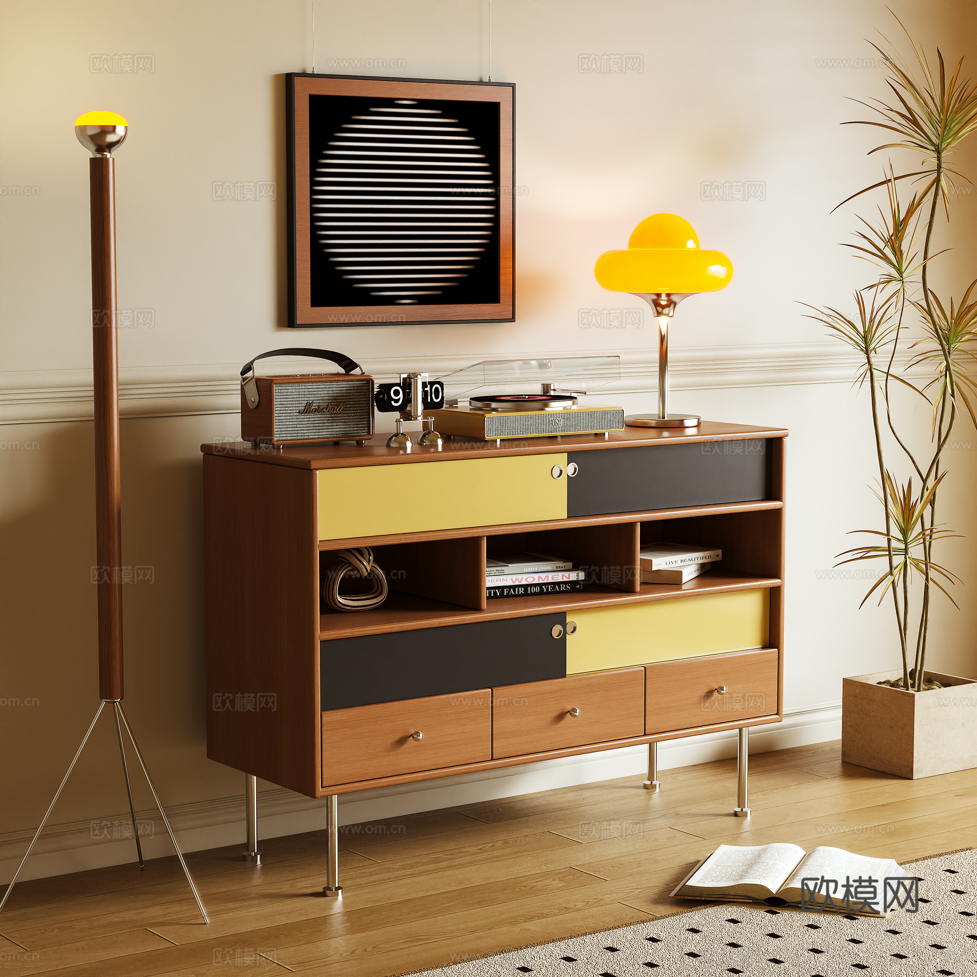 Entrance cabinet side cabinet storage cabinet tea cabinet 3d model