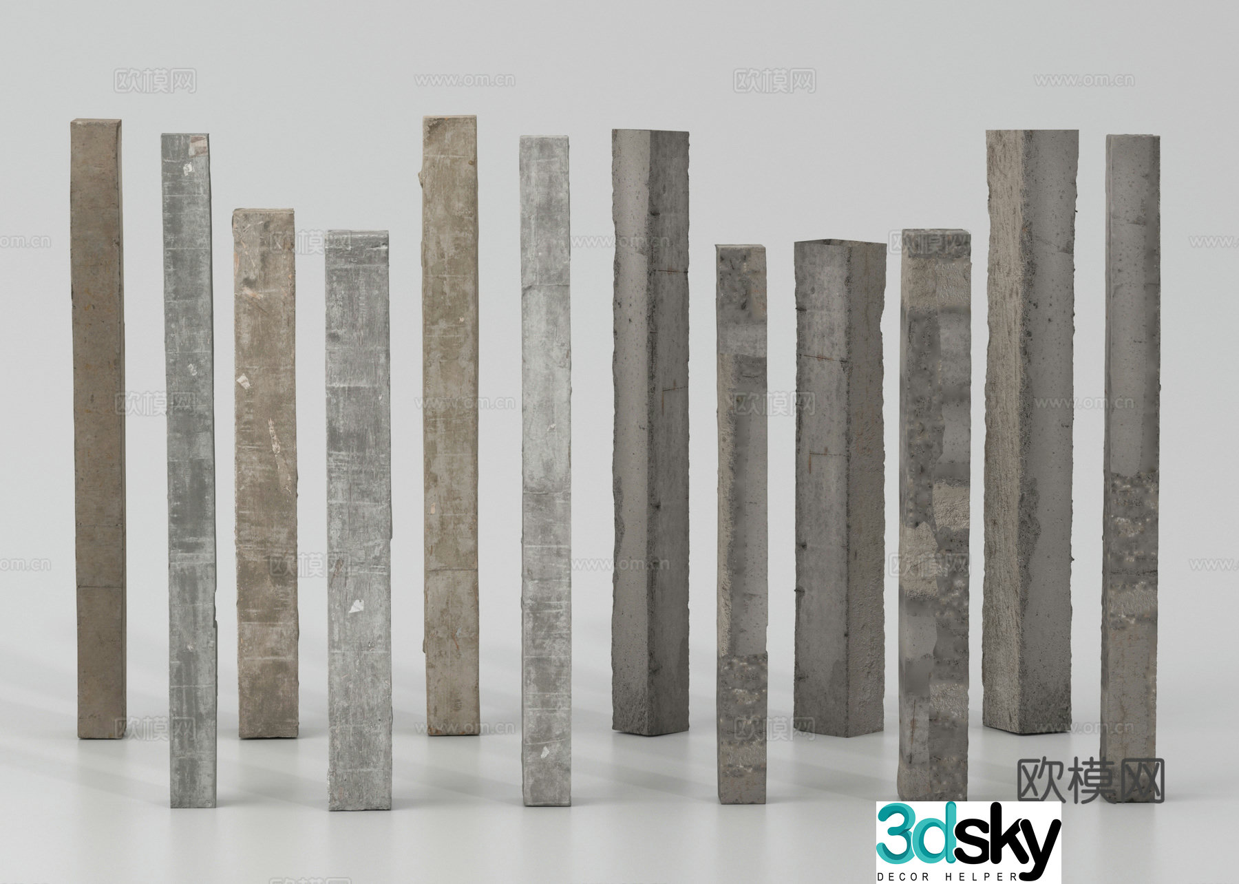 Column Cement Column Concrete Column 3D Model