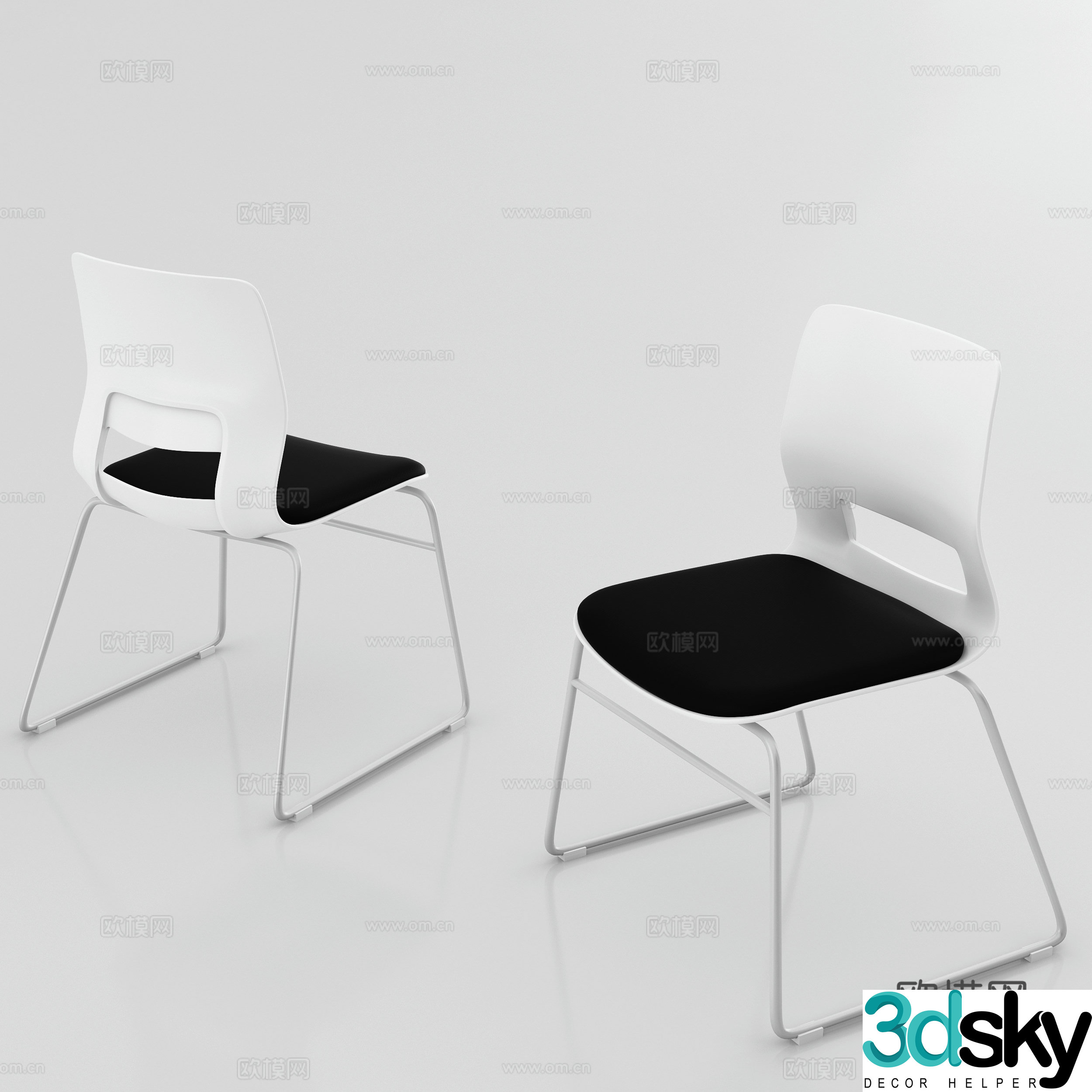 Conference room conference chair leisure chair training chair 3d model