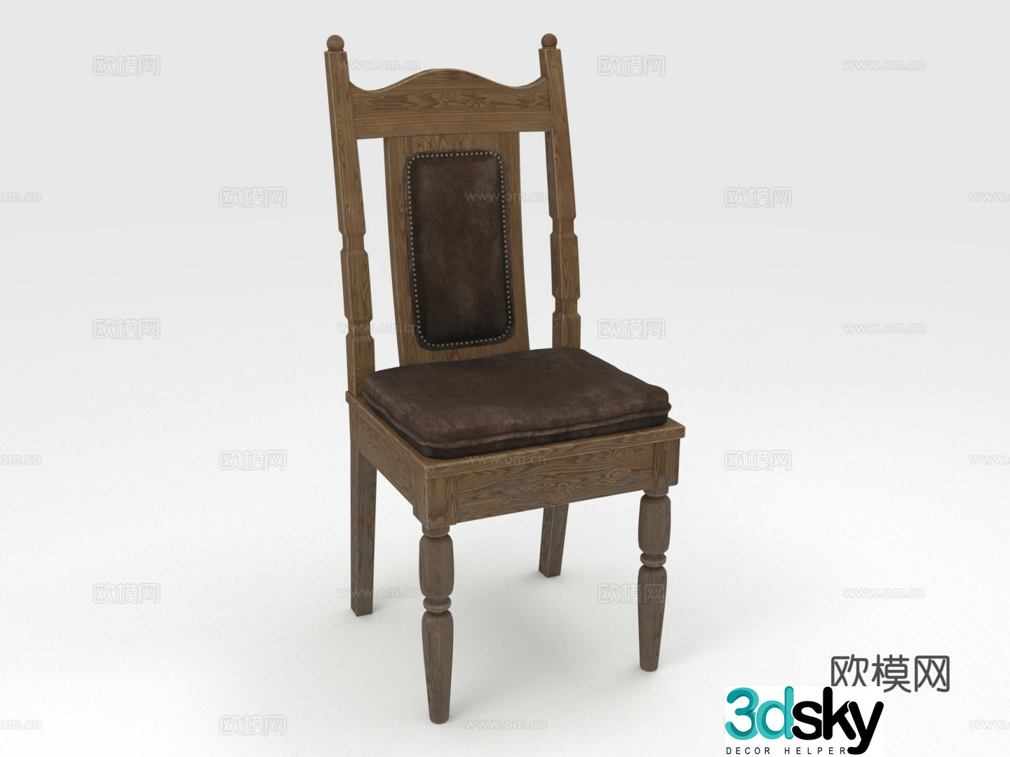 Wooden chair Dining chair Solid wood chair Chair Seat 3d model