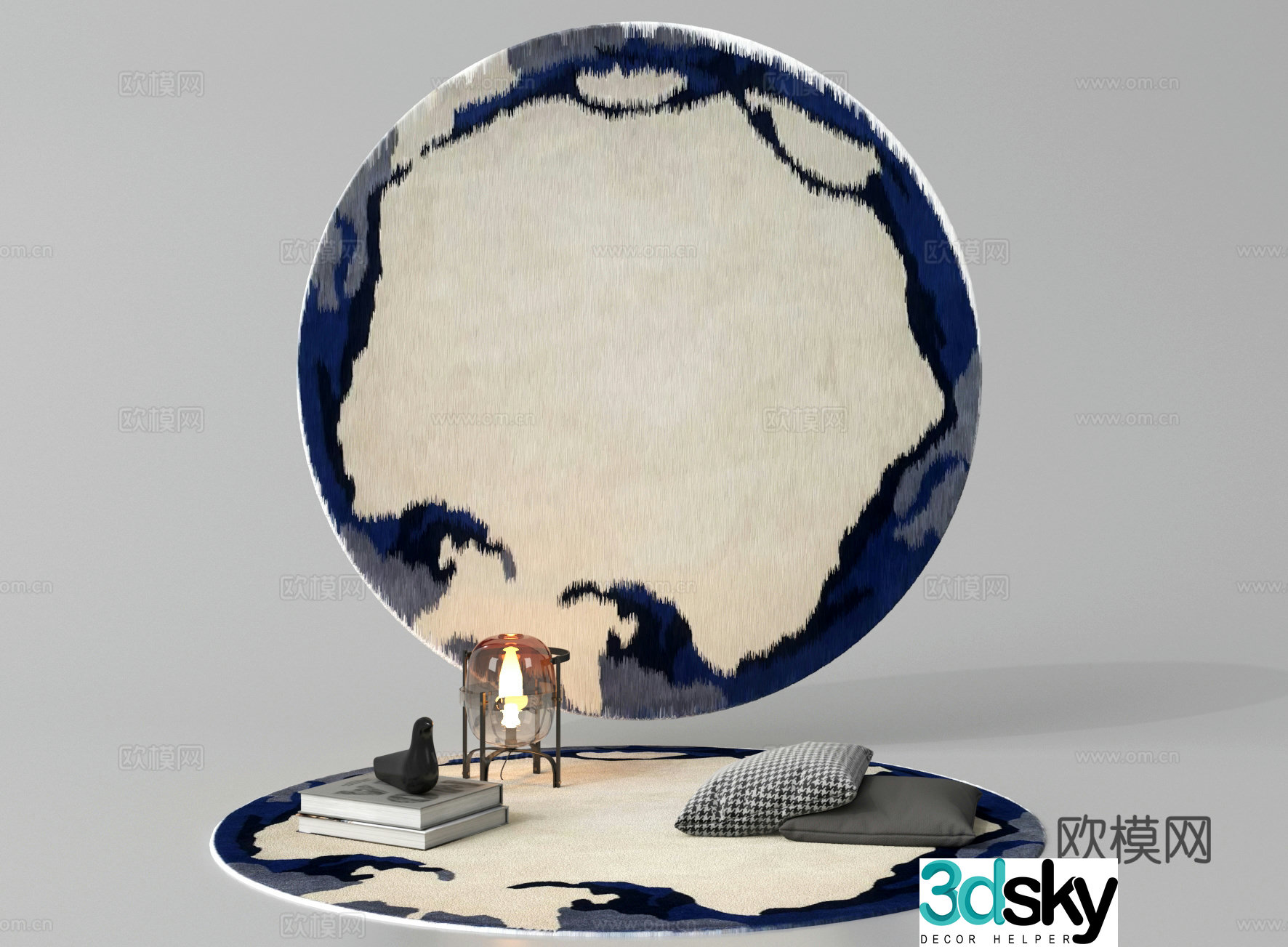 Modern carpet Round carpet 3d model