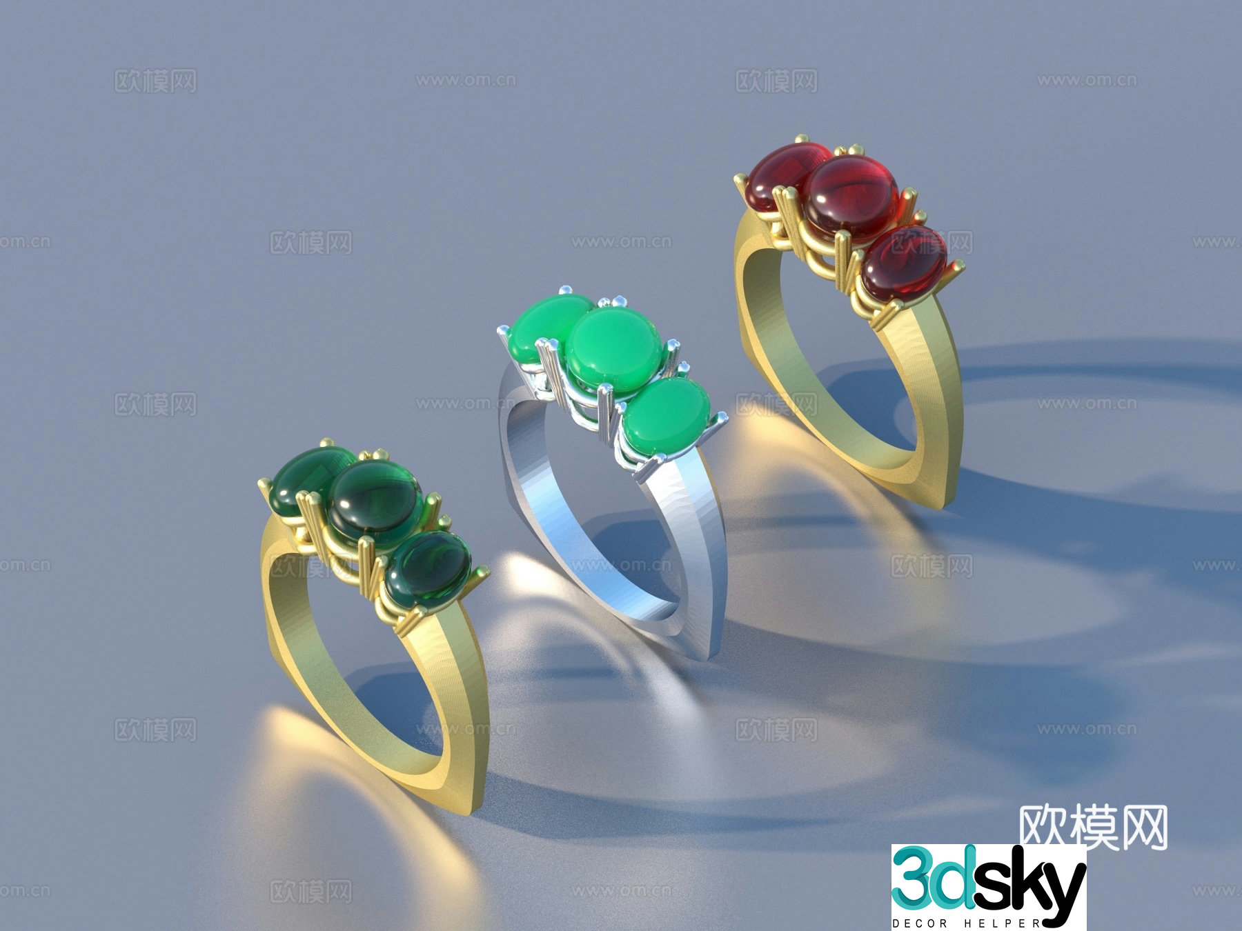 Ring Diamond Ring Gem Ring Gold Ring Silver Ring 3D Model