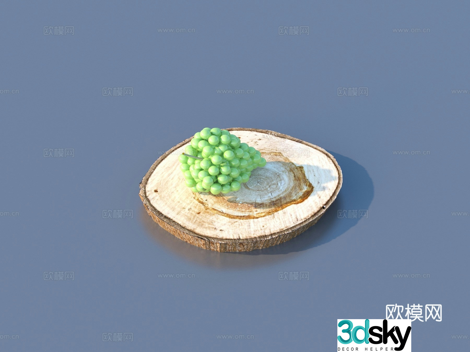 Grapes Fruits Cutting Board Cutting Board 3D Model