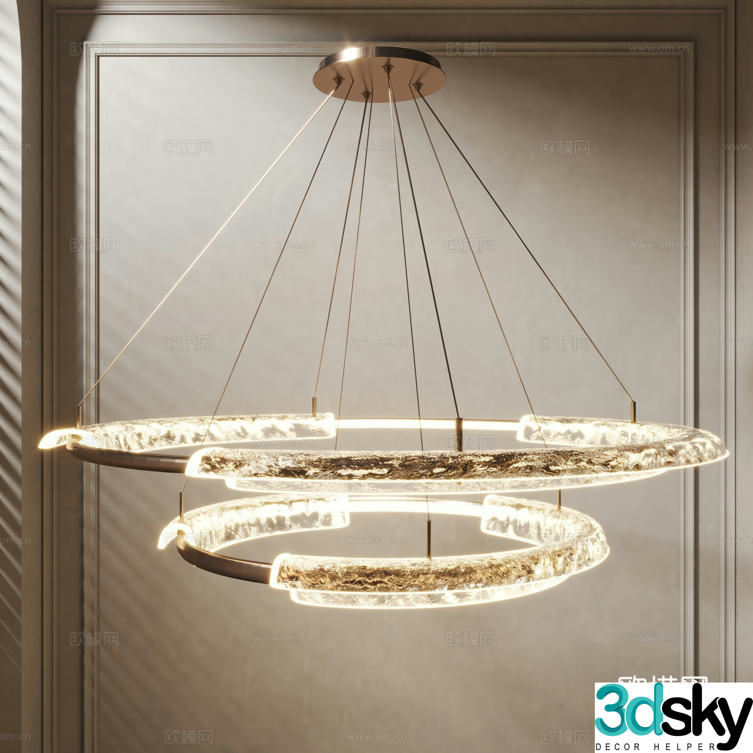 Modern chandelier 3d model