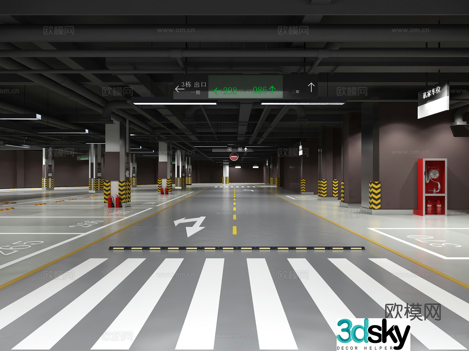 3D model of tool underground garage