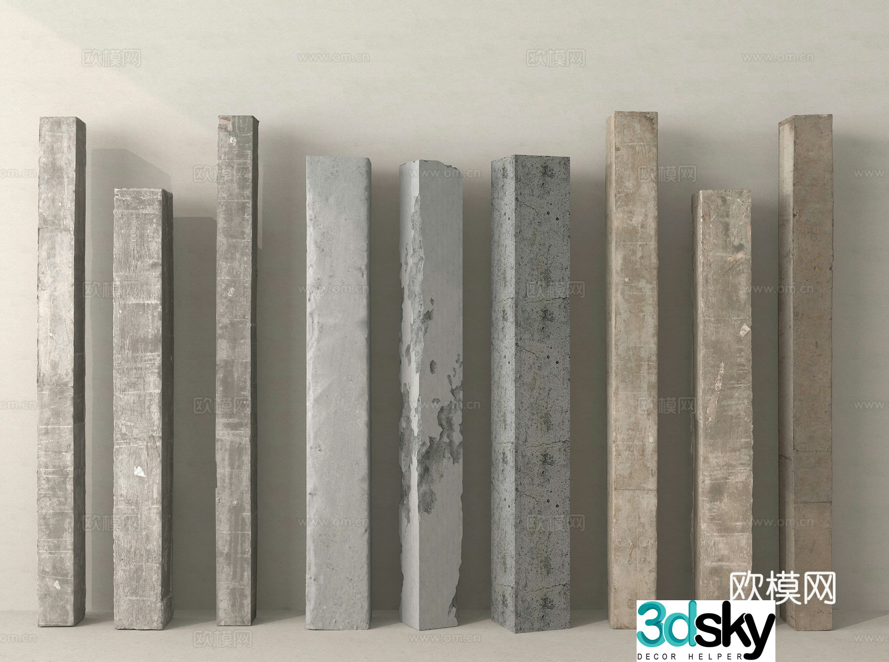 Column Cement Column Concrete Column 3D Model