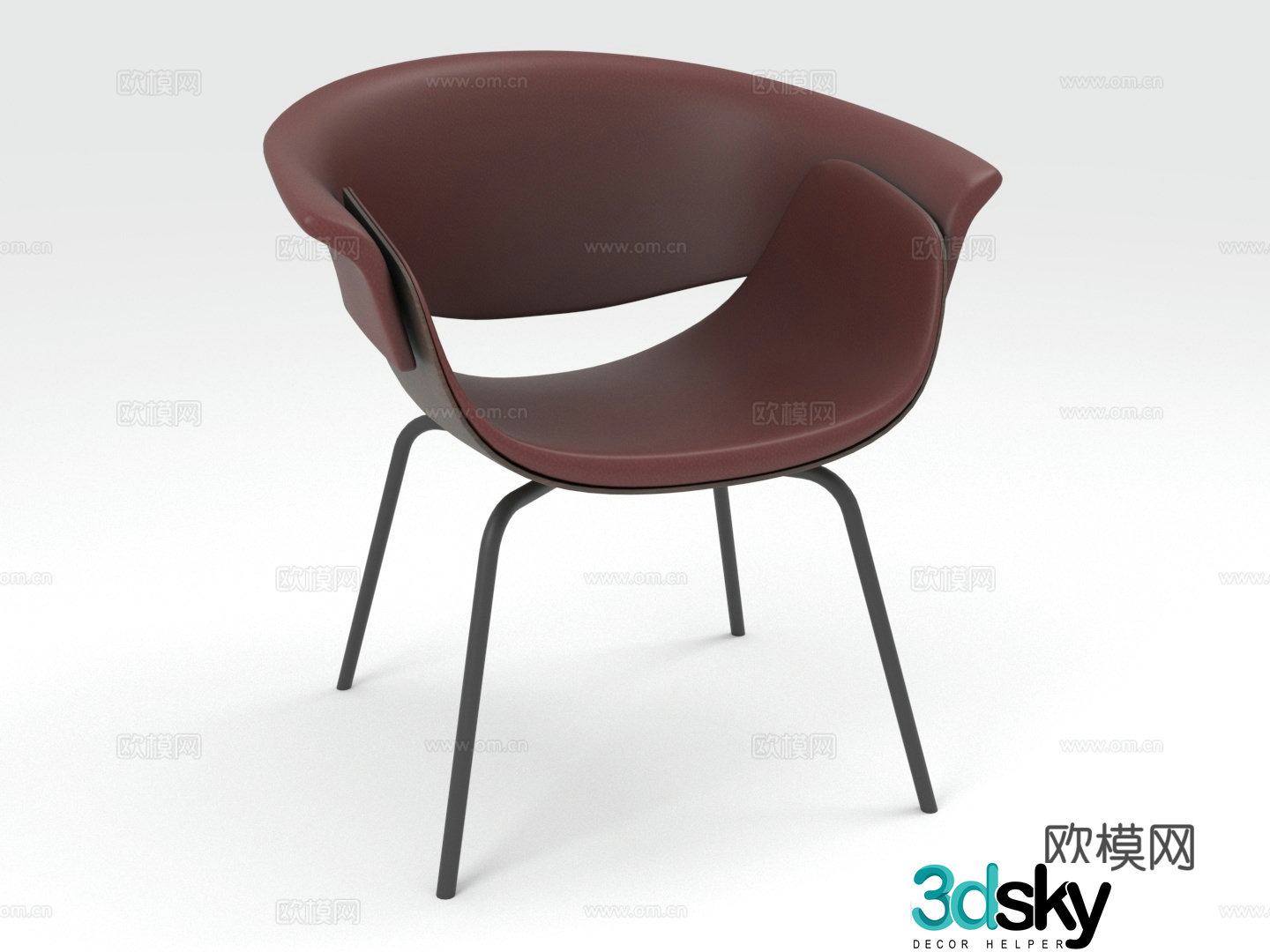 Leisure chair armchair chair seat 3d model