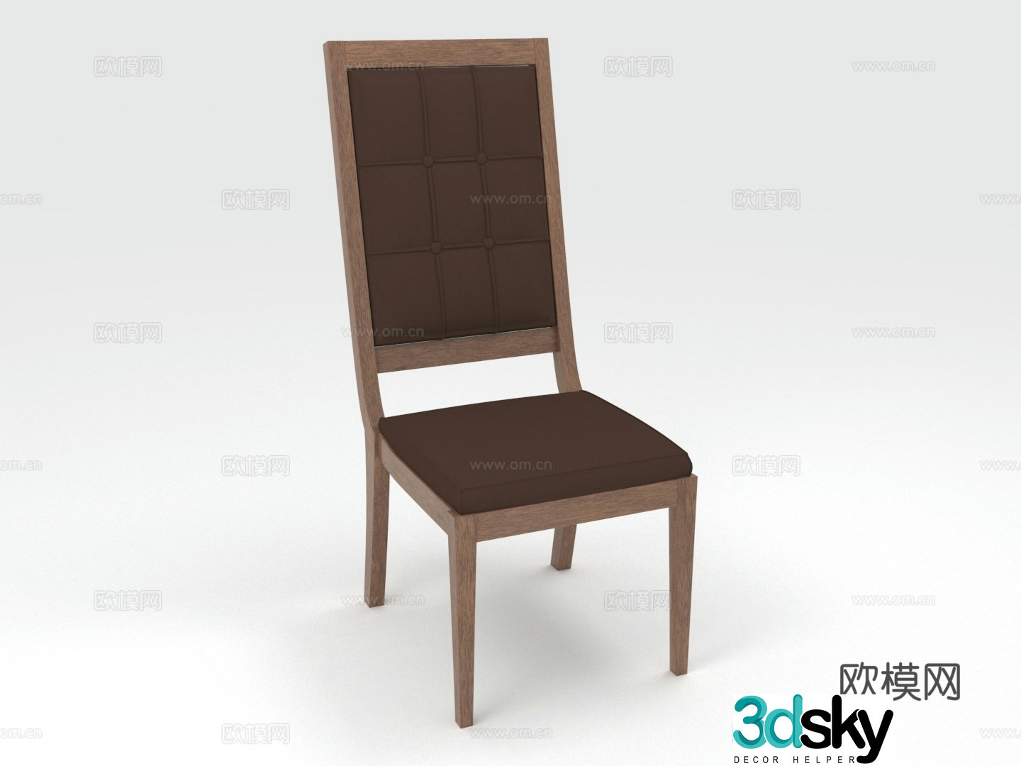 Wooden chair Solid wood chair Dining chair Chair Seat 3d model