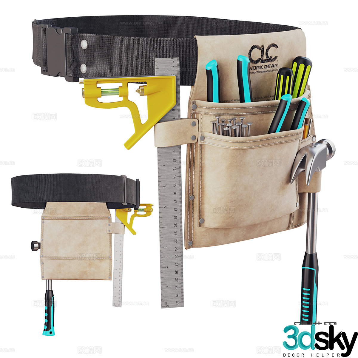 Modern toolkit set 3d model