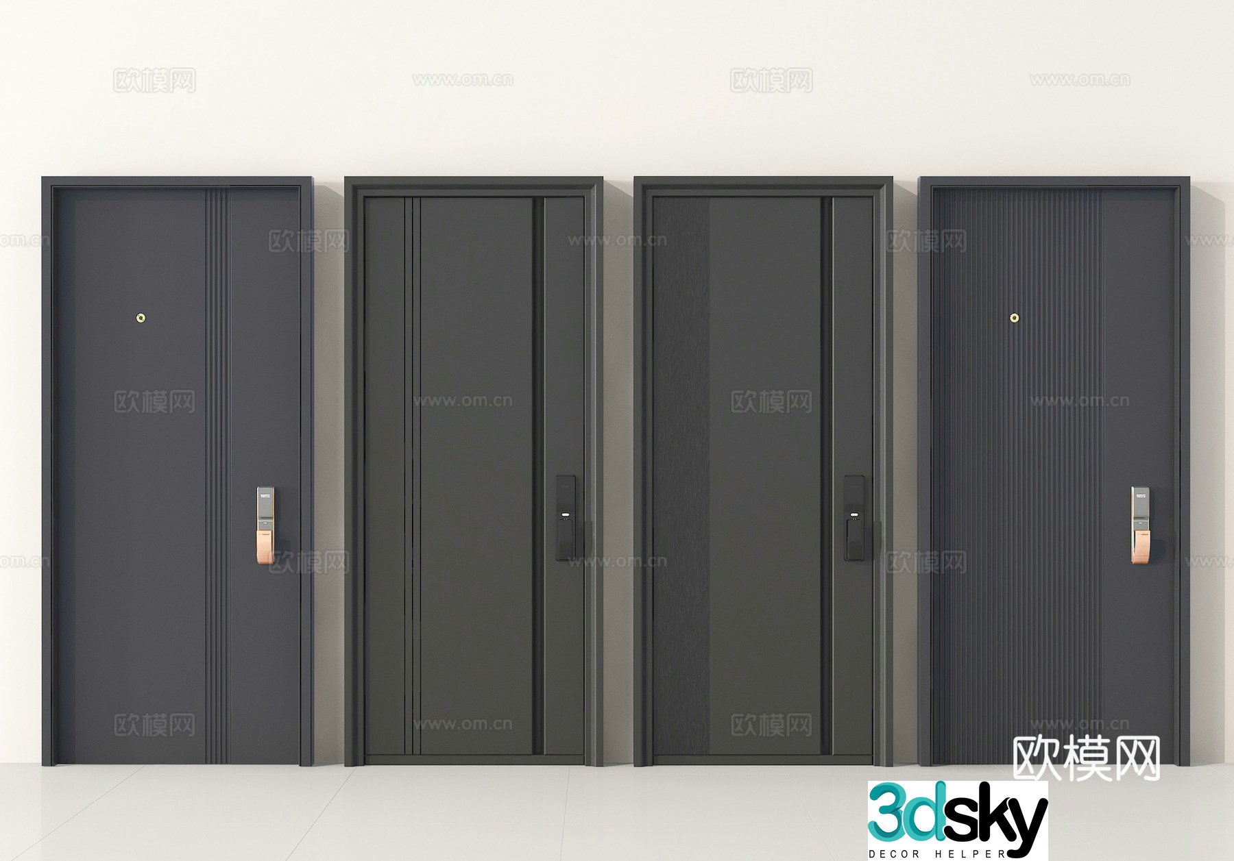 Security door entry door entry door 3d model