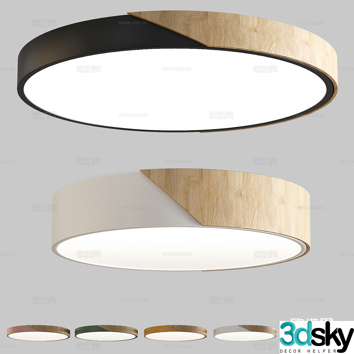 Modern Nordic ceiling light 3d model