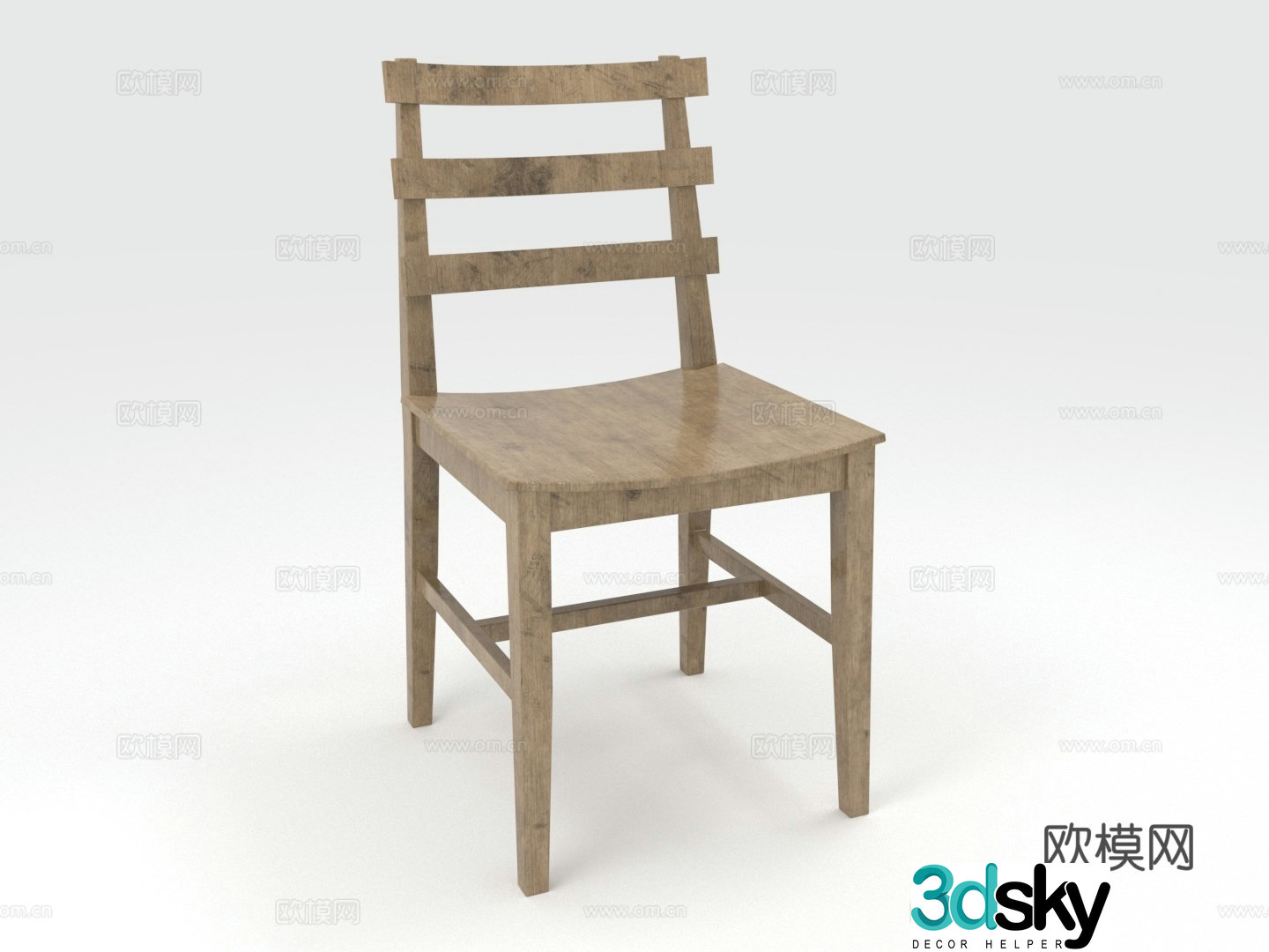 Wooden chair Dining chair Solid wood chair Chair 3d model