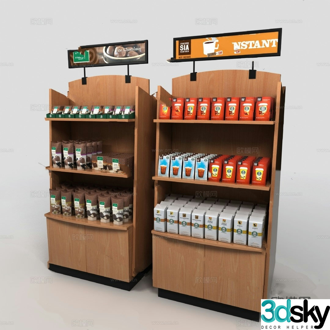 Modern container shelf model 3d model