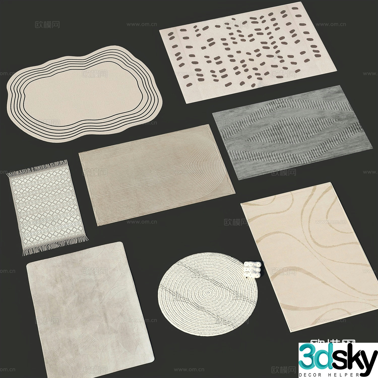 Carpet internet celebrity carpet 3d model