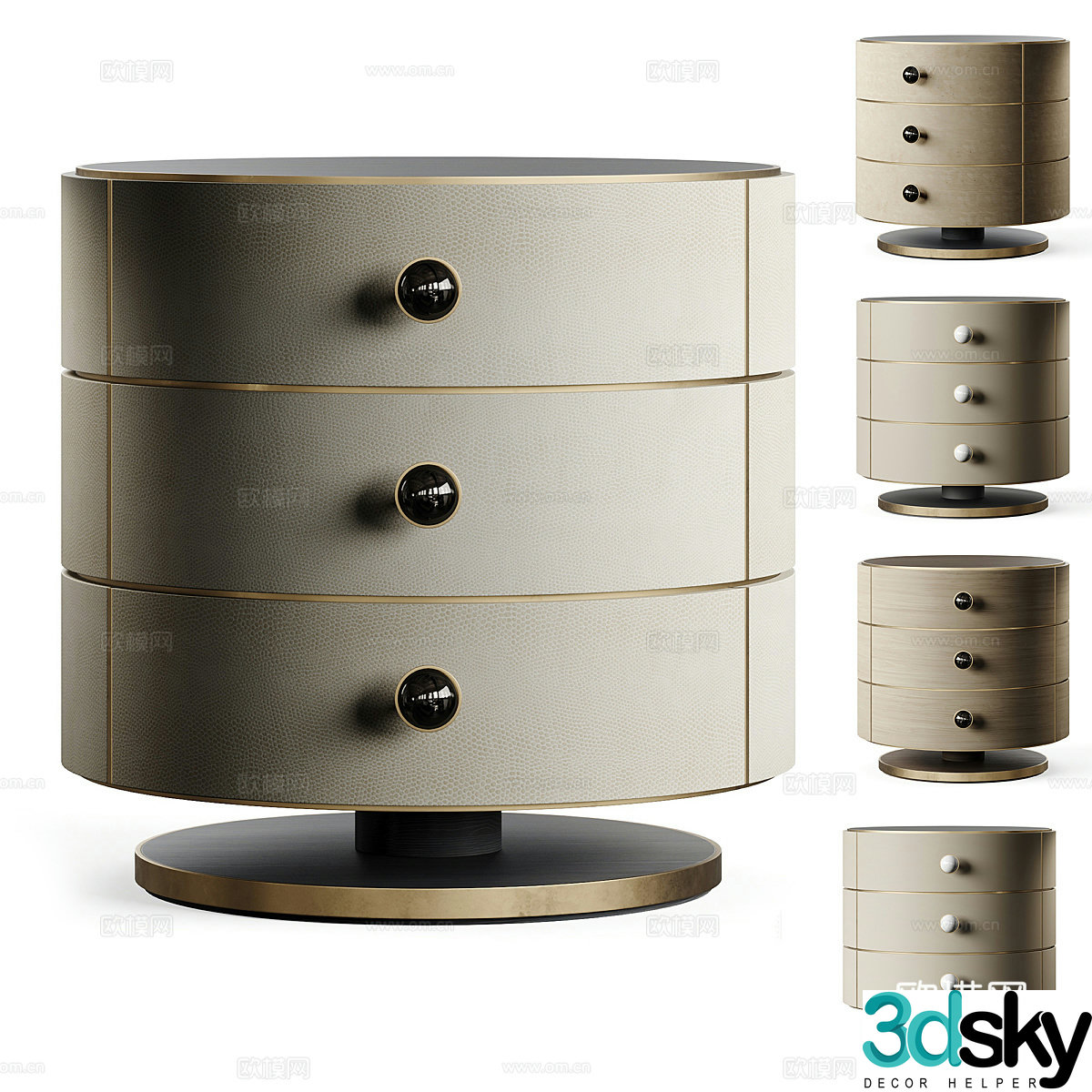 3d model of chest of drawers
