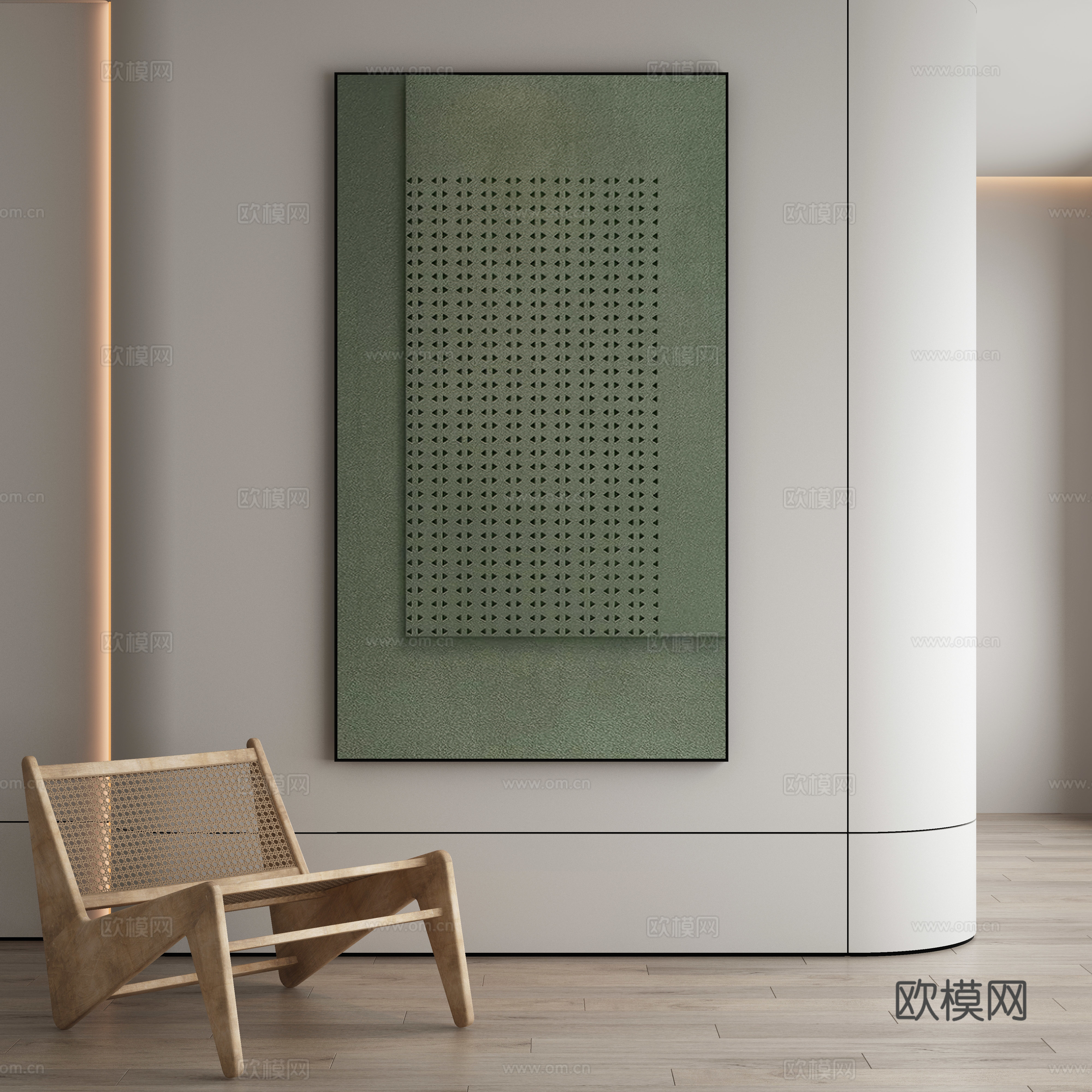 Modern Wasabi Hanging Painting Oil Painting 3D Model