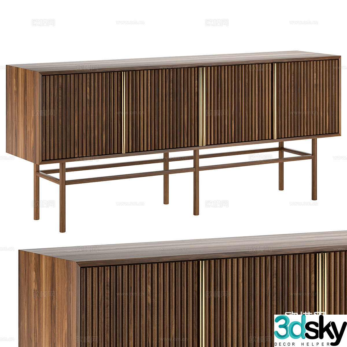 New Chinese style Konstantin TV cabinet 3D model