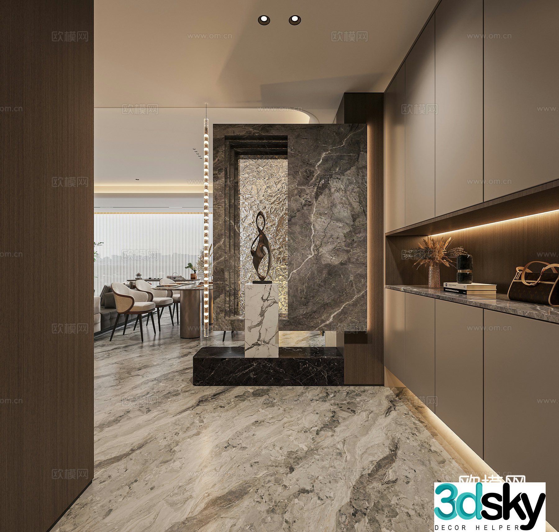 Modern entrance 3D model