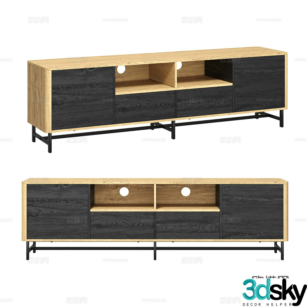 Modern Italian TV Cabinet 3D Model