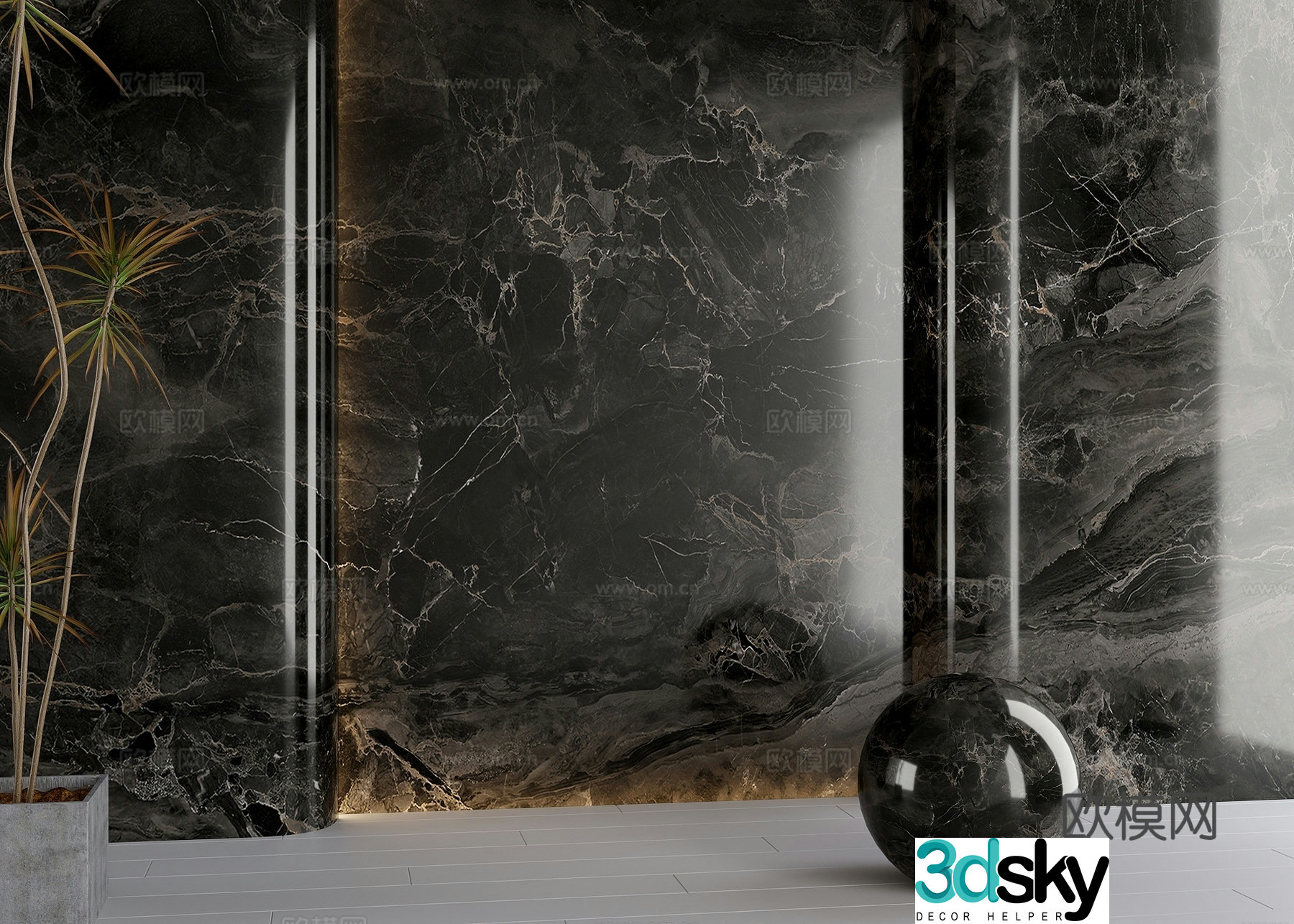 Modern Italian marble 3d model