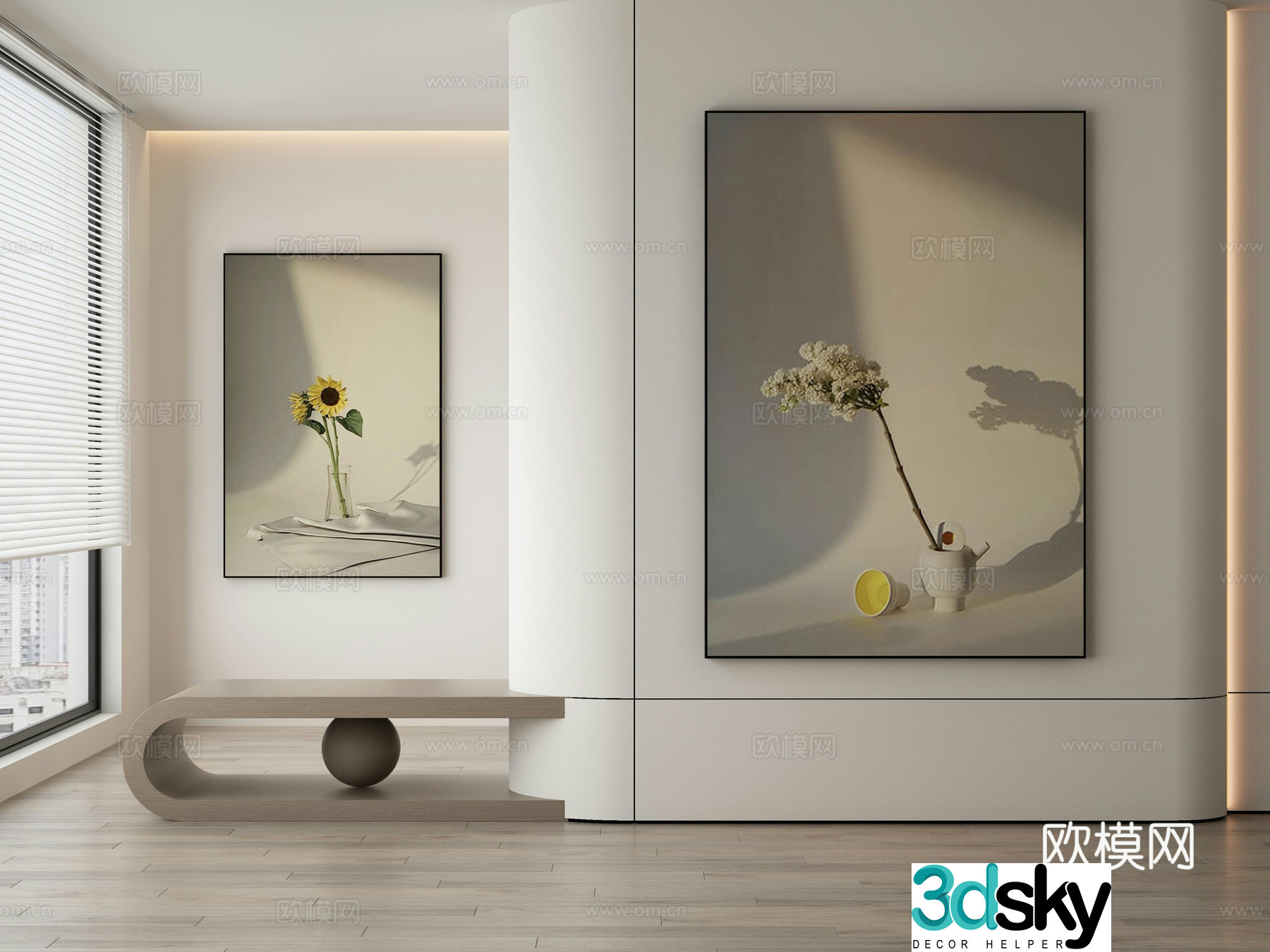 Modern Wasabi Hanging Painting Oil Painting 3D Model