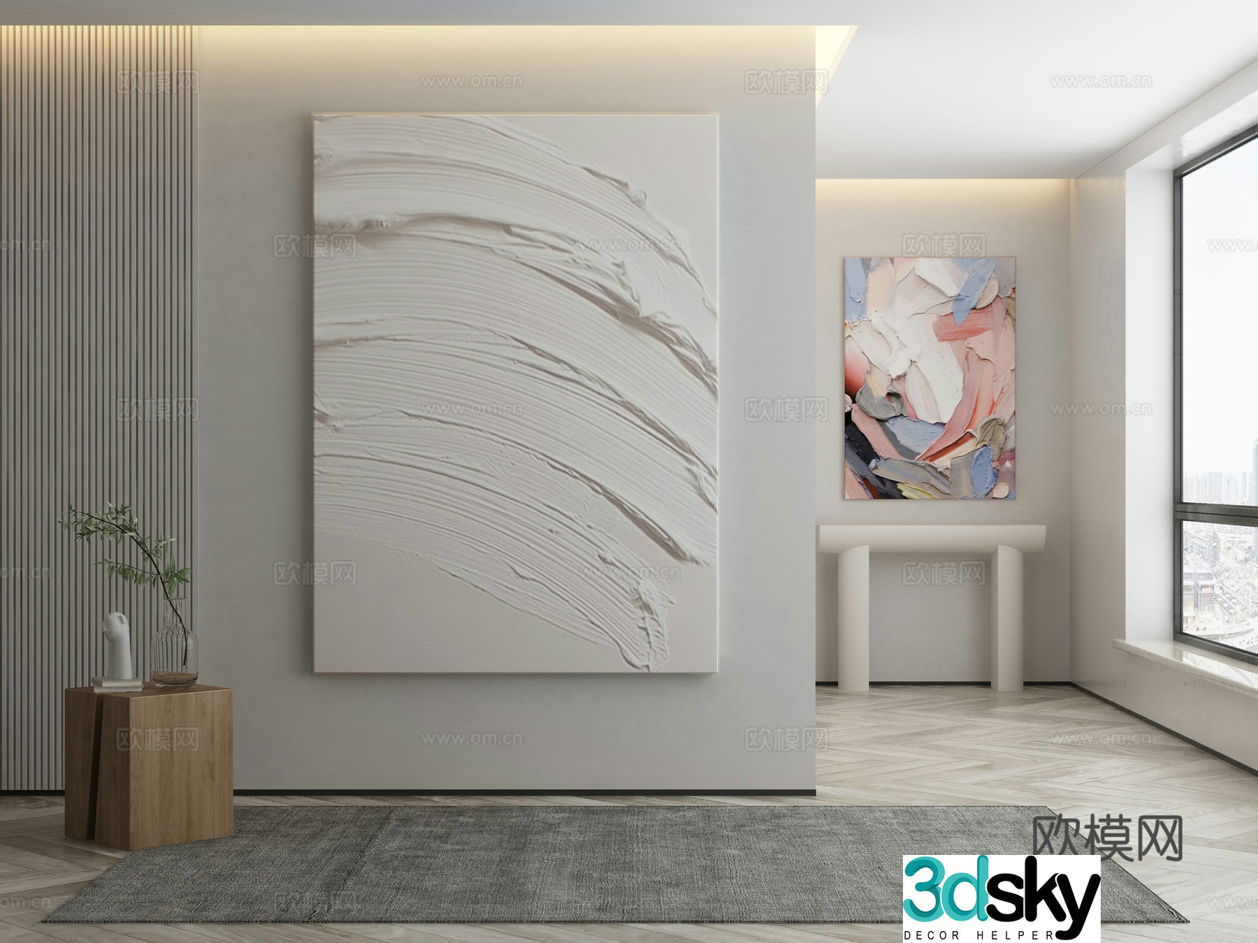 Modern Wasabi Hanging Painting Oil Painting 3D Model