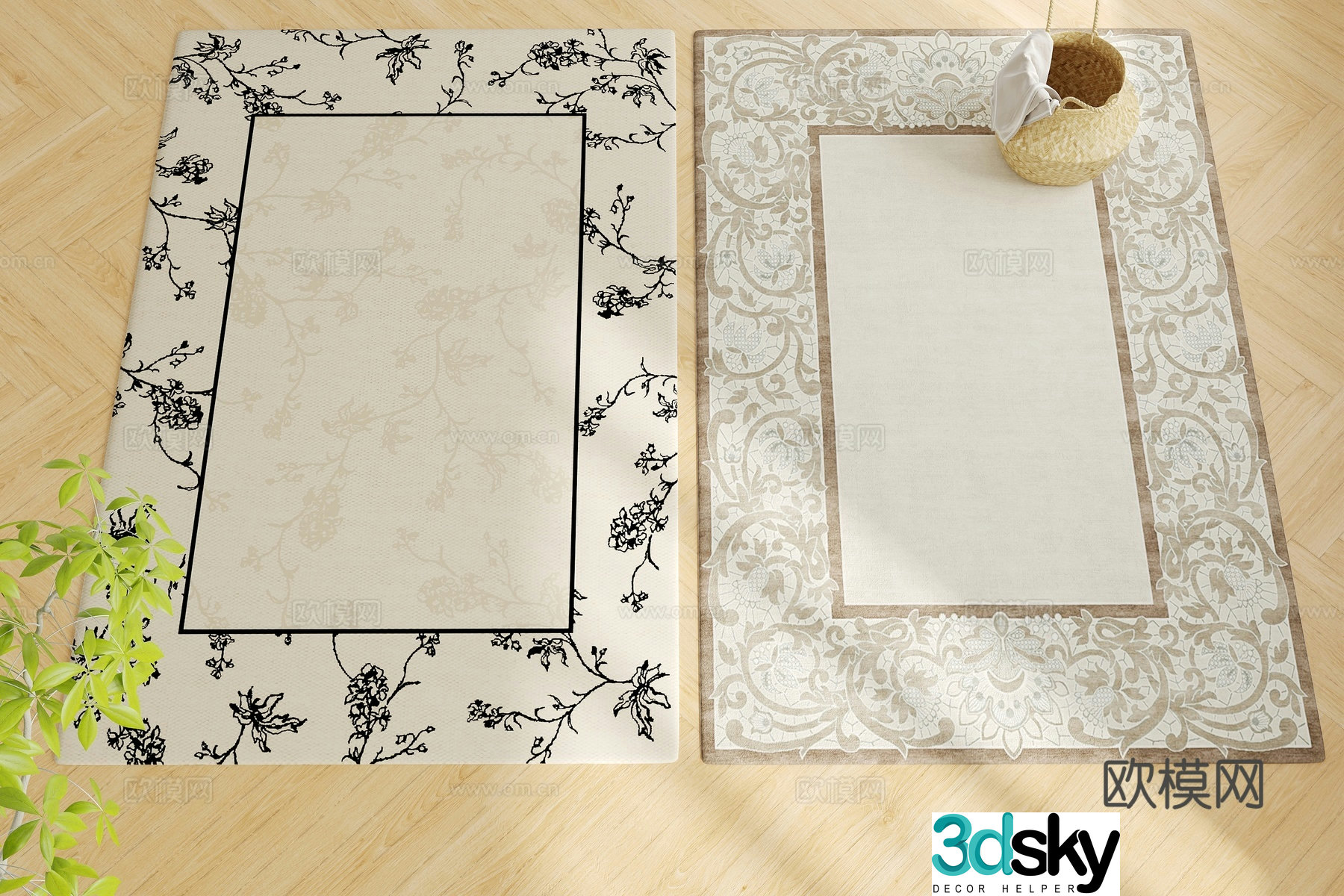 French medieval carpet 3d model
