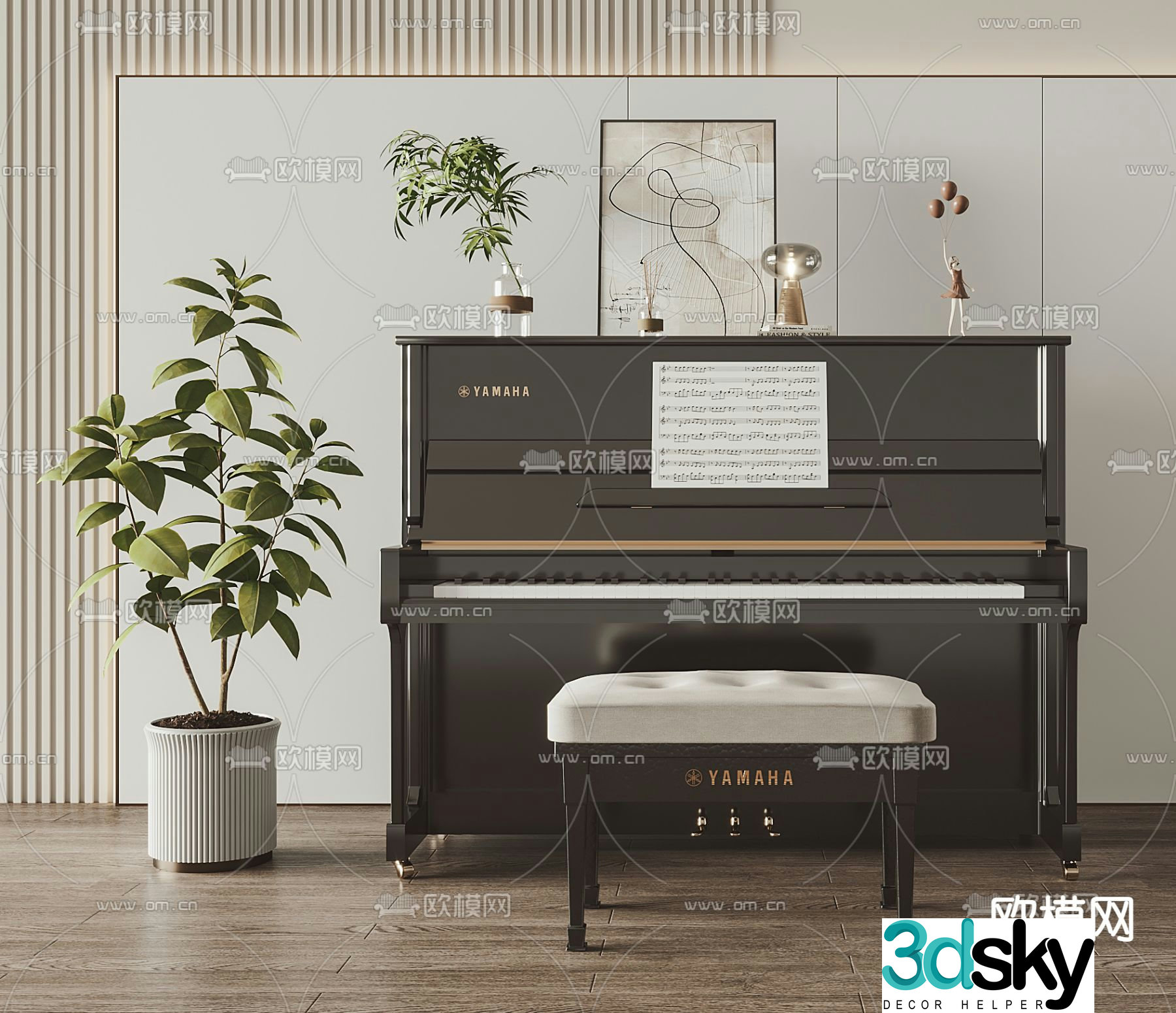 piano 3d model