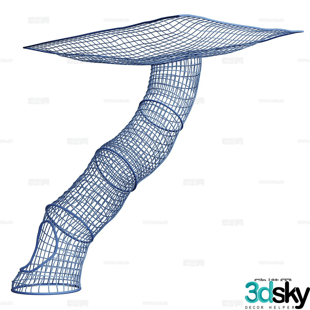 Children's rope mesh play structure 3d model