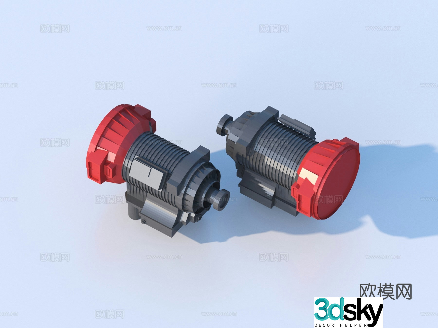 motor motor engine engine power system industrial equipment 3d model