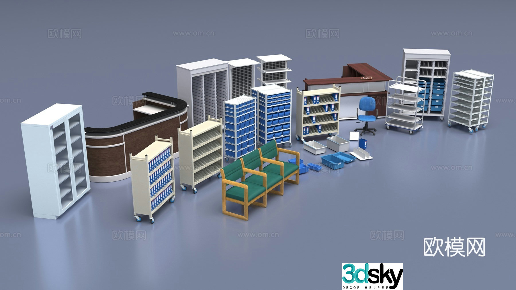 Hospital furniture 3d model