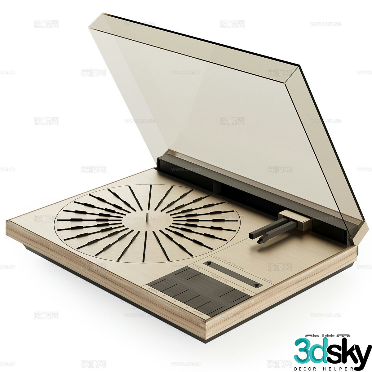 Vinyl record player 3d model