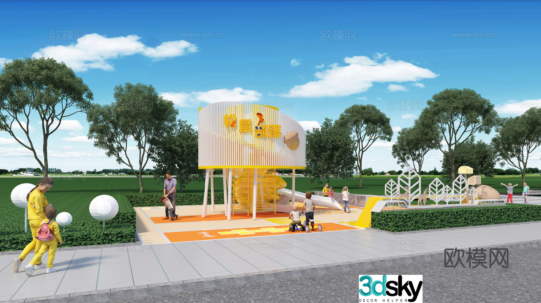 Modern slide 3d model