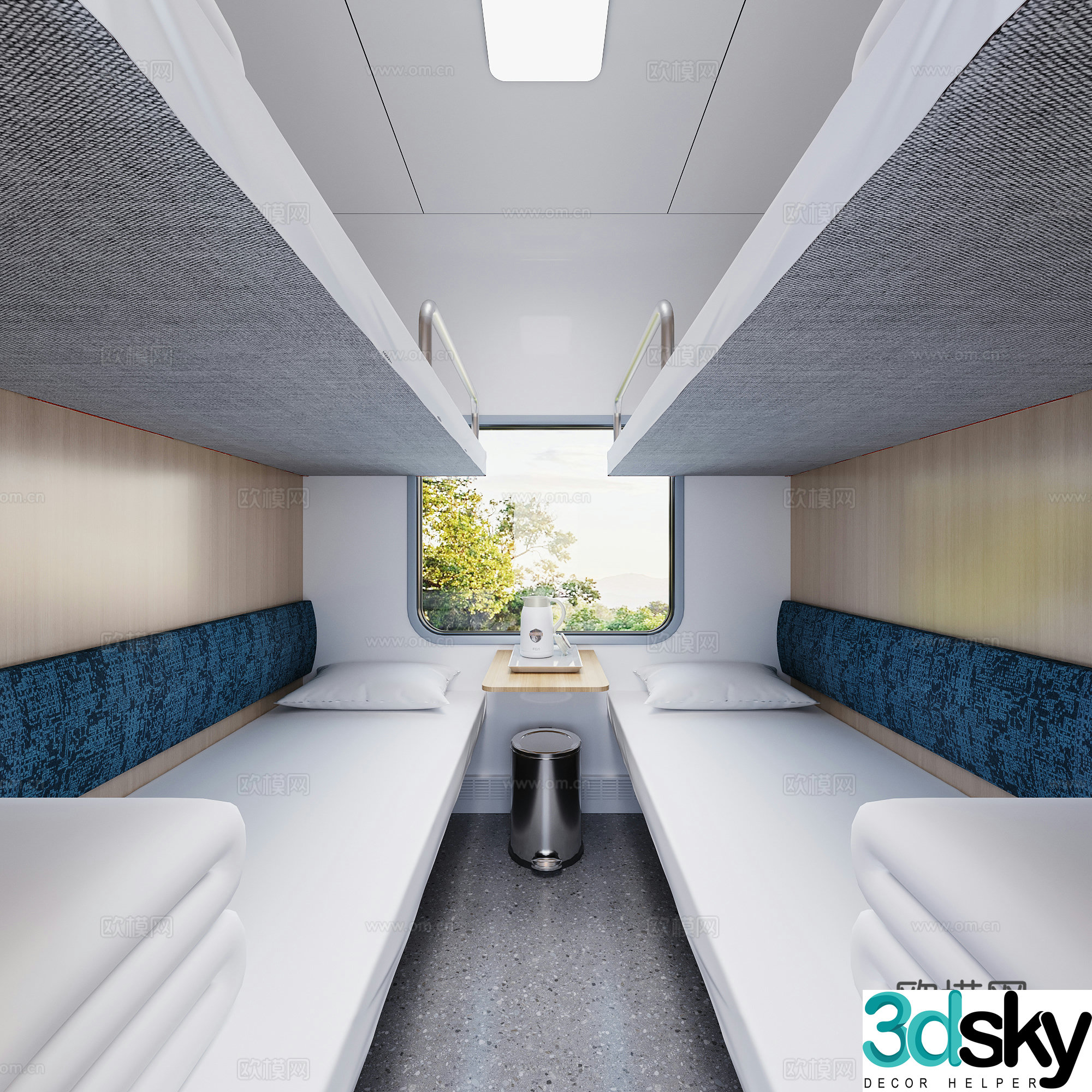 train sleeper 3d model