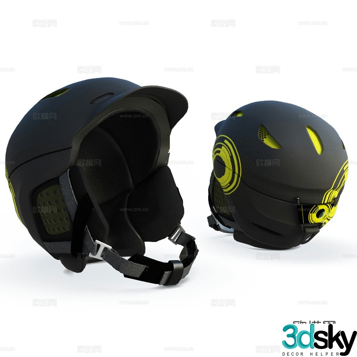Ski helmet 3d model