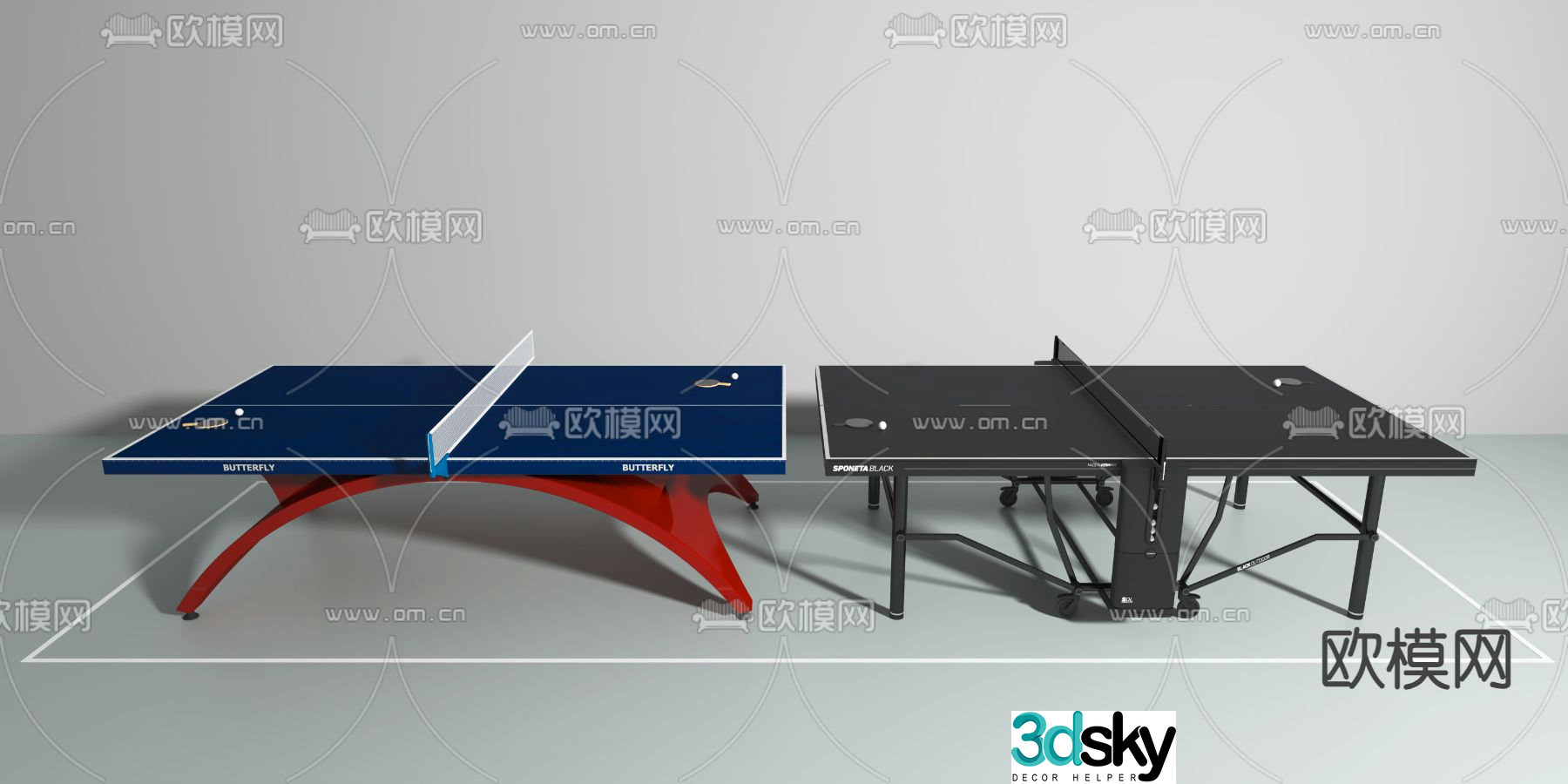 Table Tennis Table Table Tennis Table 3d model