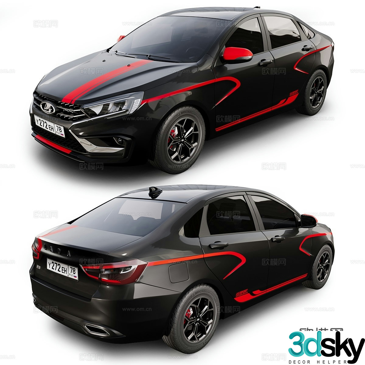 Lada Vesta Sport 2023 3d model