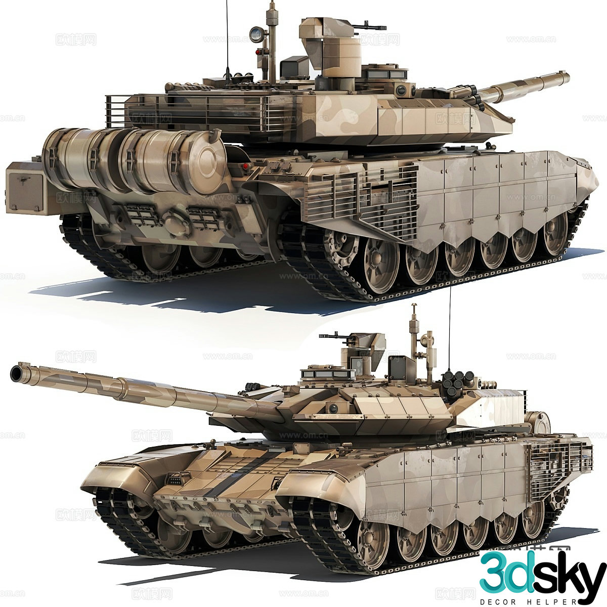 Tank T-90SM 2020 3d model