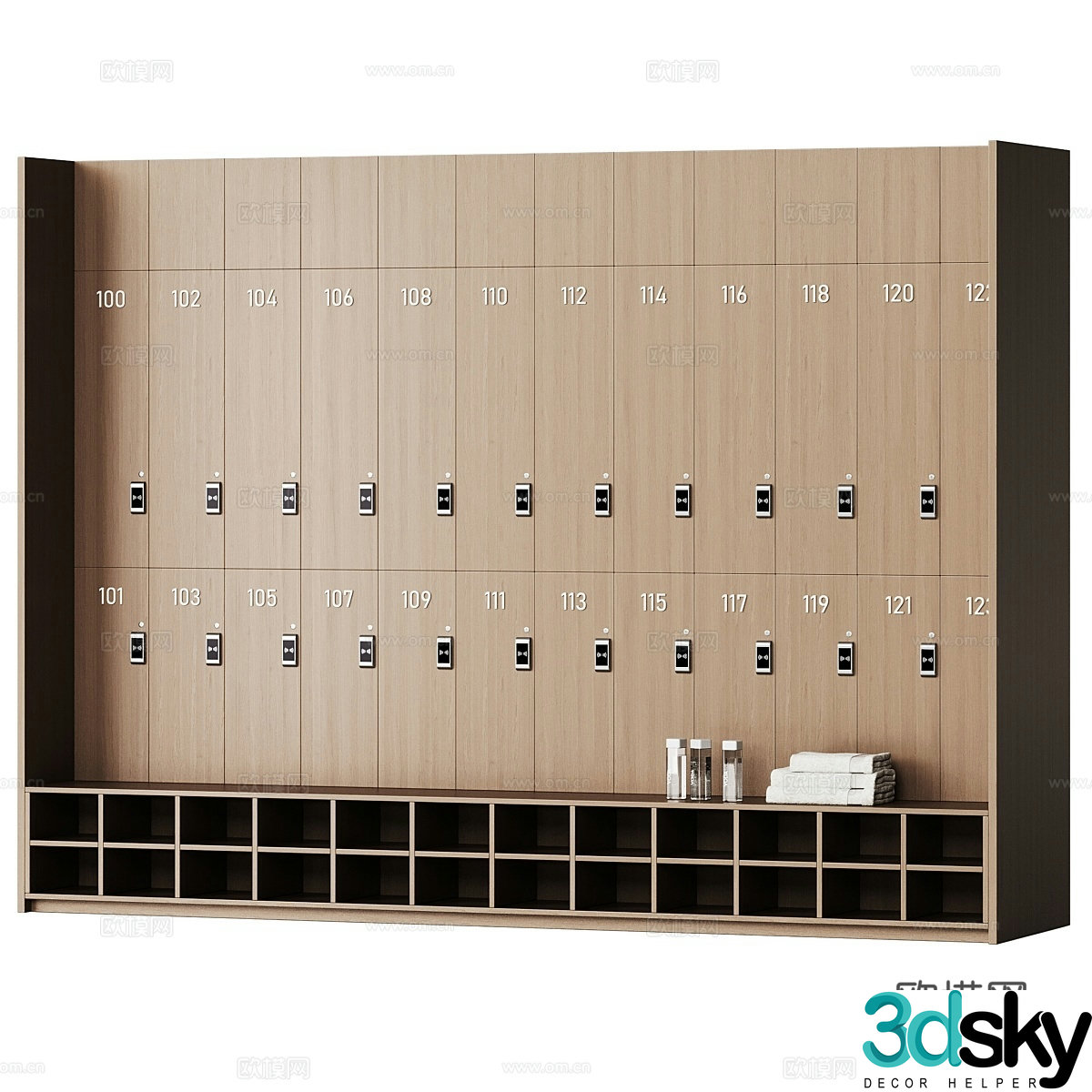 Gym locker room 13d model