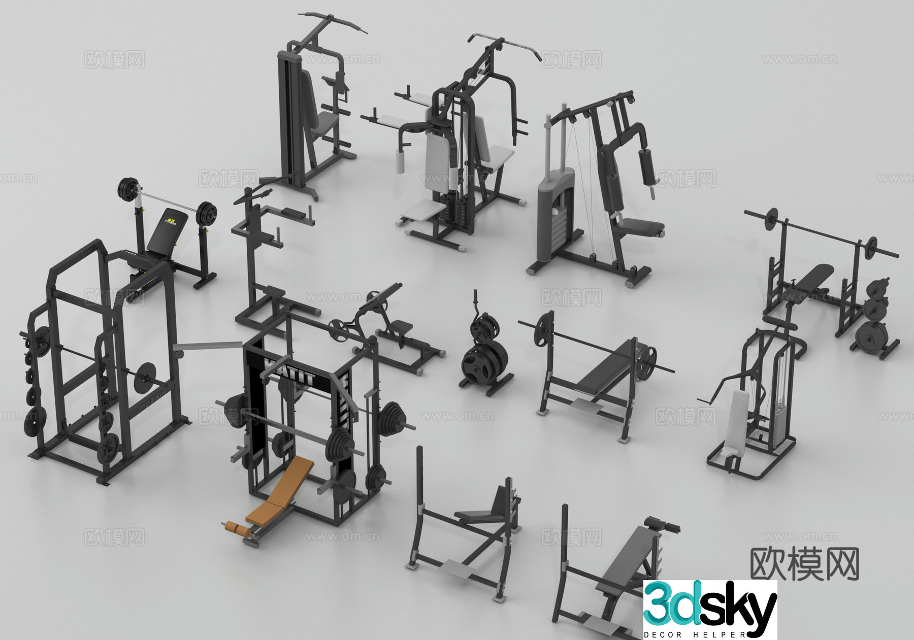 Fitness equipment 3d model