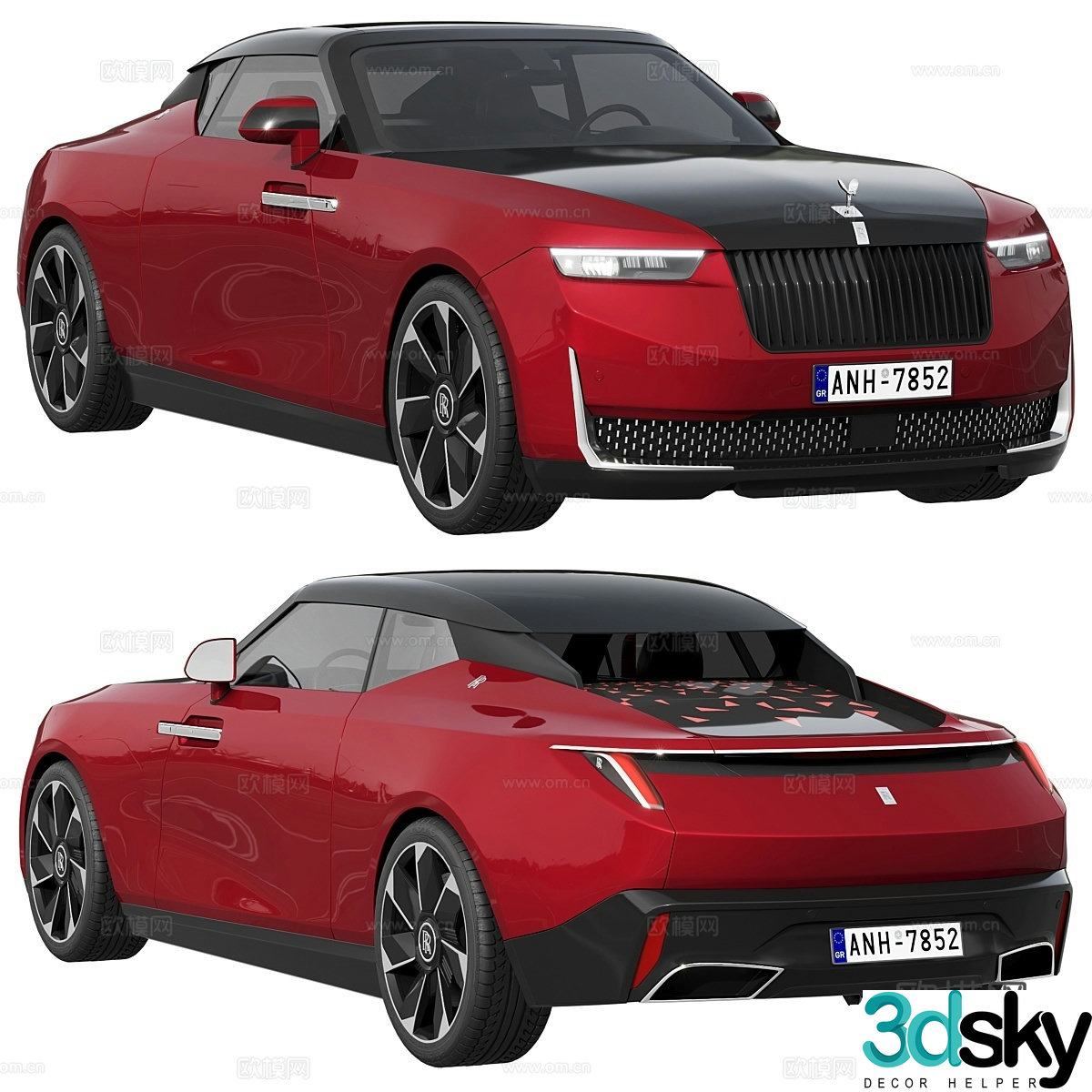 Rolls Royce Droptail La Rose Noire 3d model