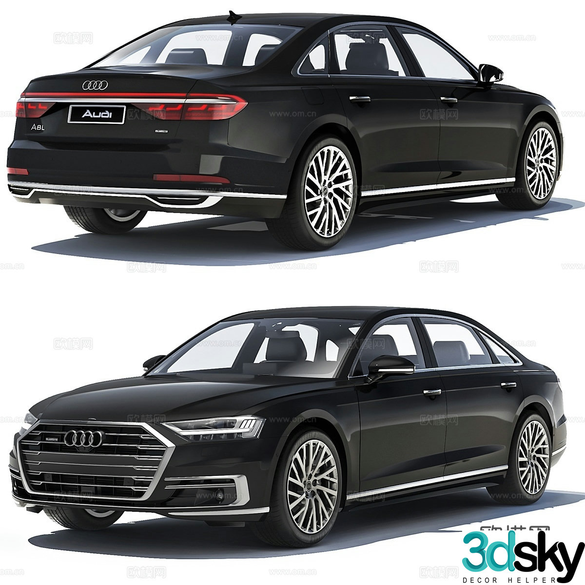 Audi A8L 2018 3d model
