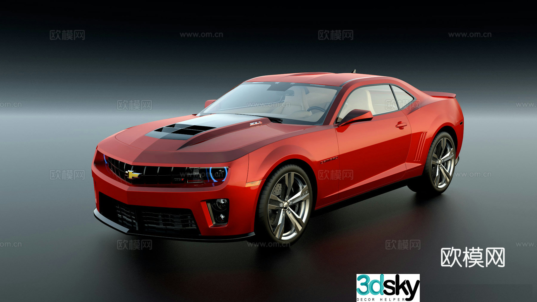 Modern Chevrolet Camaro muscle sports car 3d model