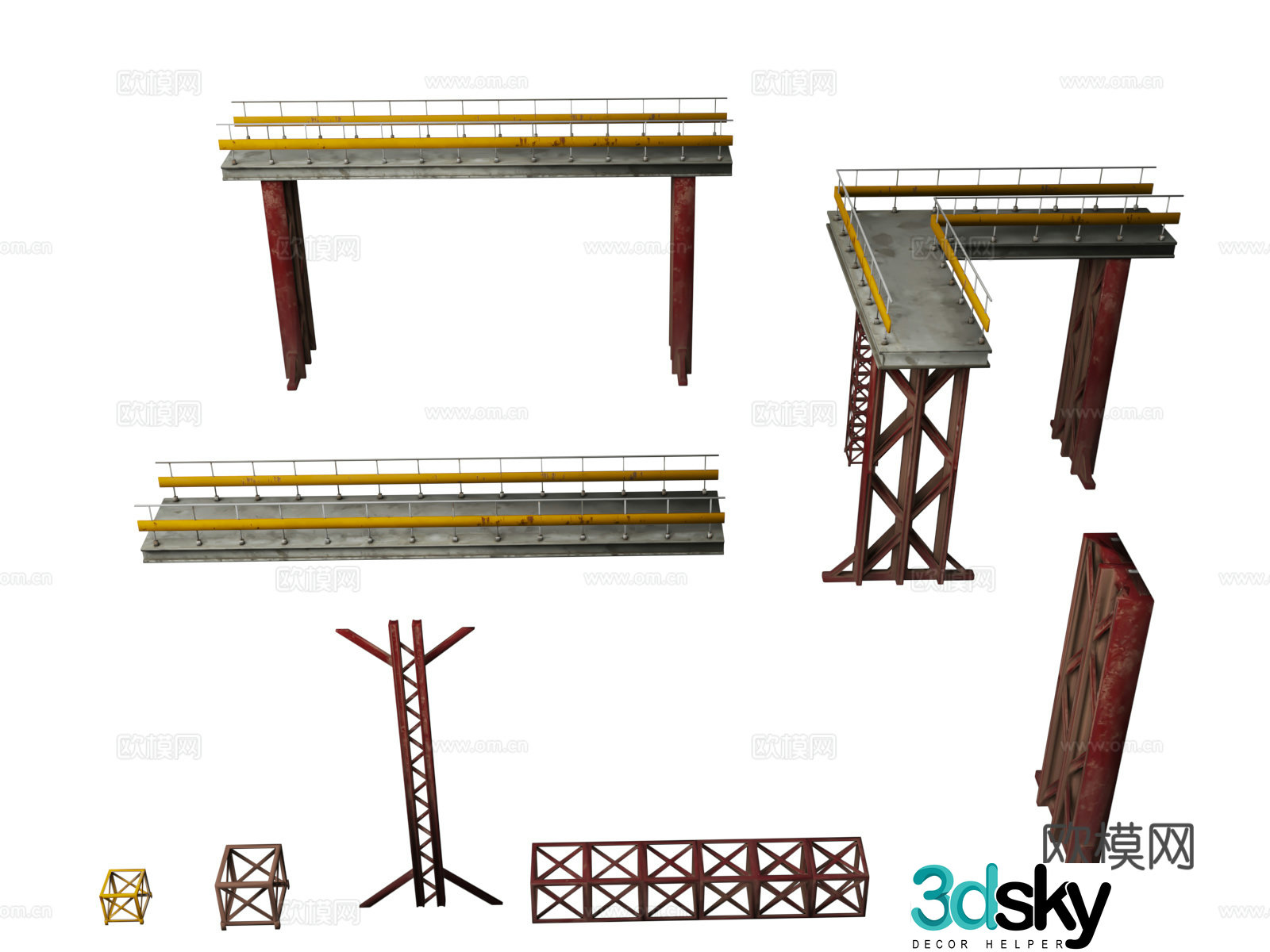 Factory Facilities Industrial Assets Industrial Pipes 3d Model