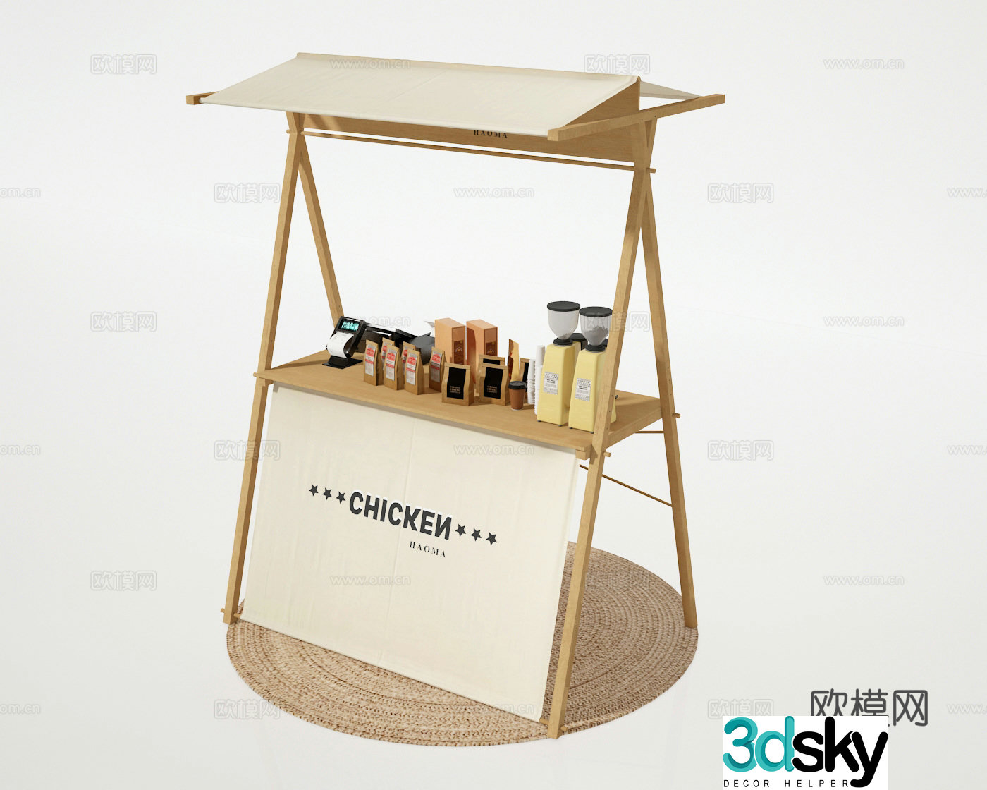 booth 3d model