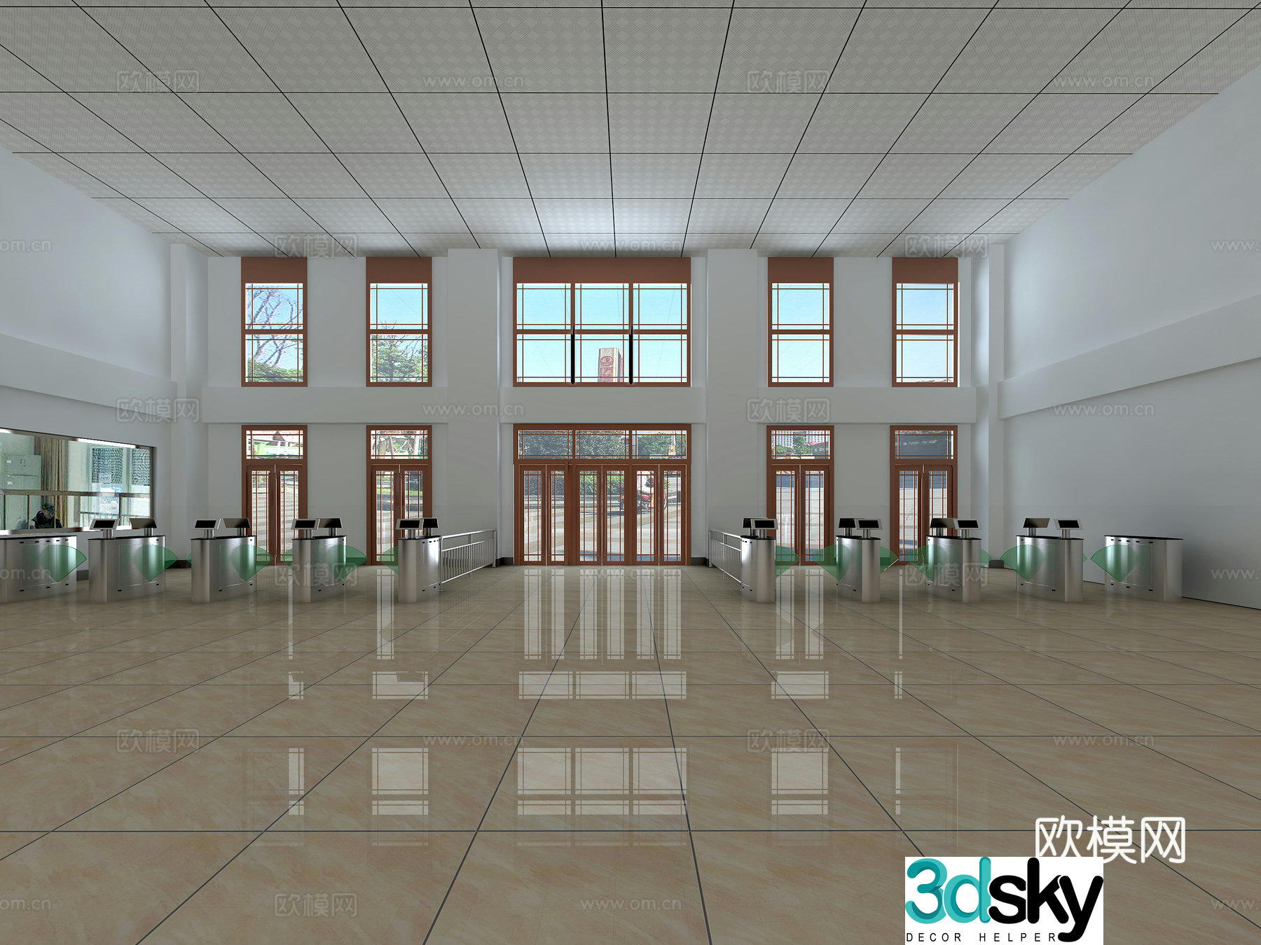 Other gates, waiting rooms, stations 3D models