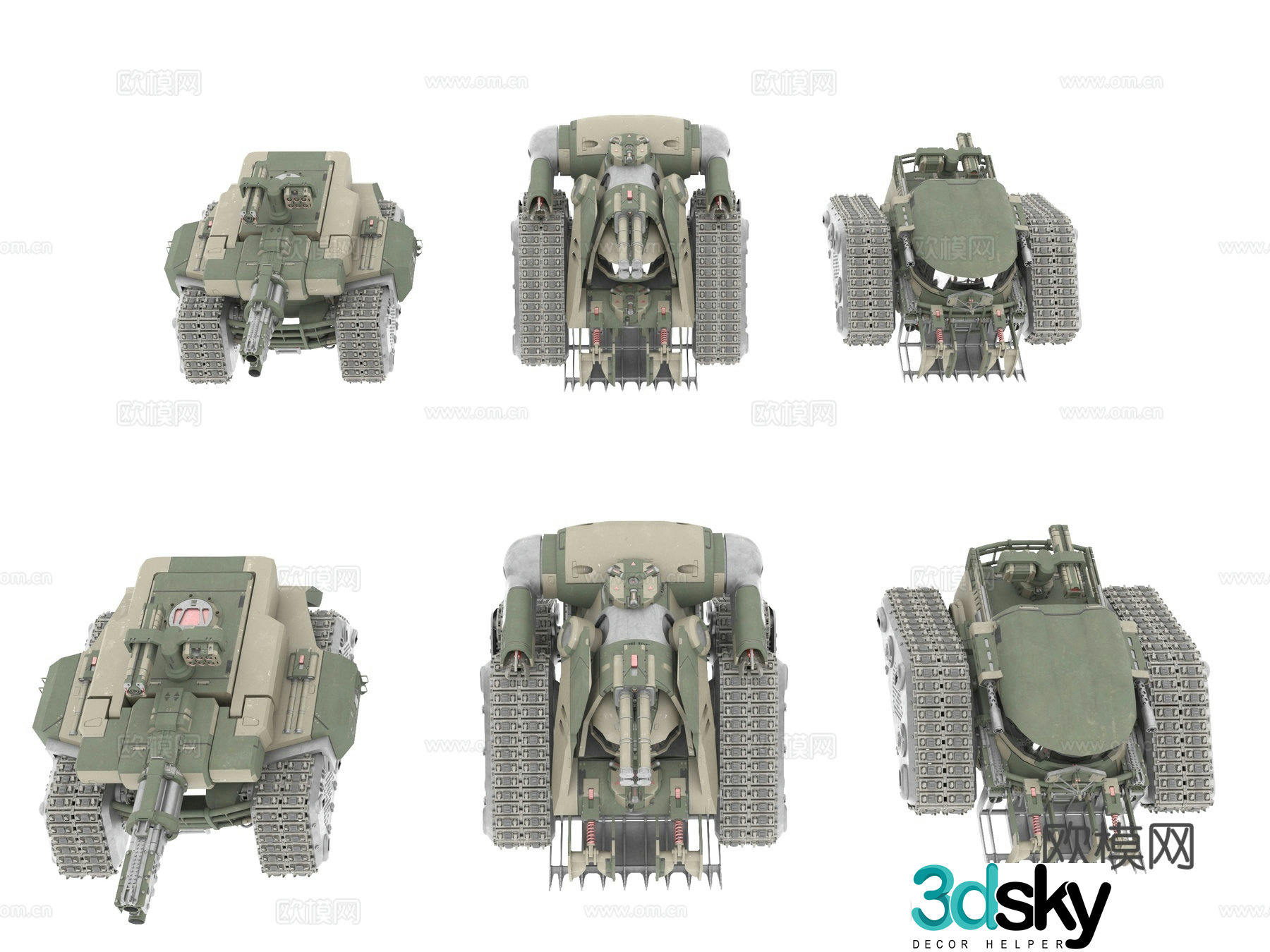 Equipment toy tank 3d model