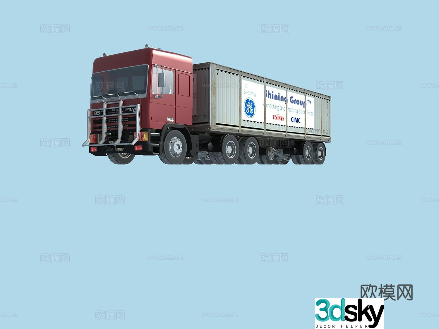 Japanese large truck vehicle 3d model