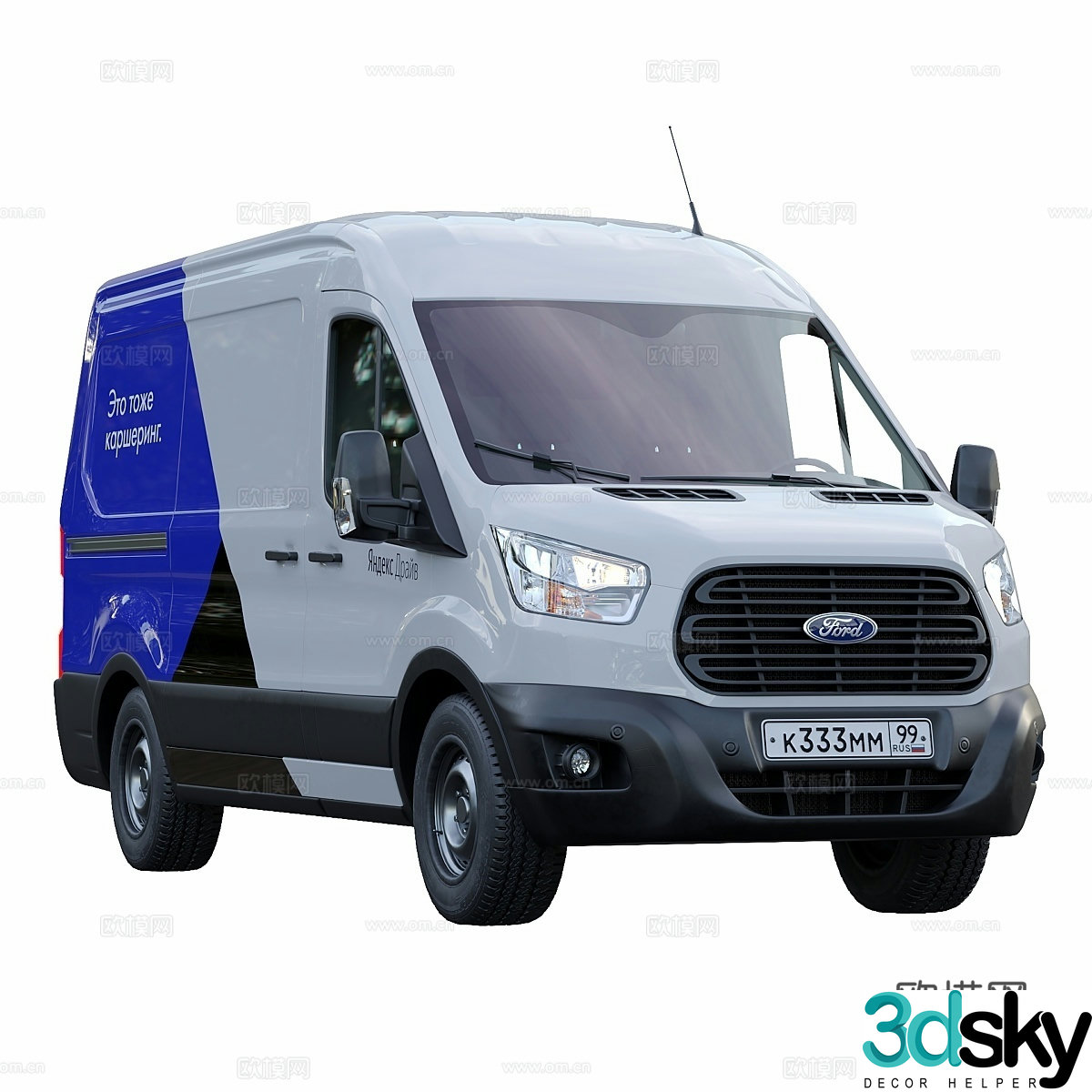 Ford Transit Yandex.Drive3d model