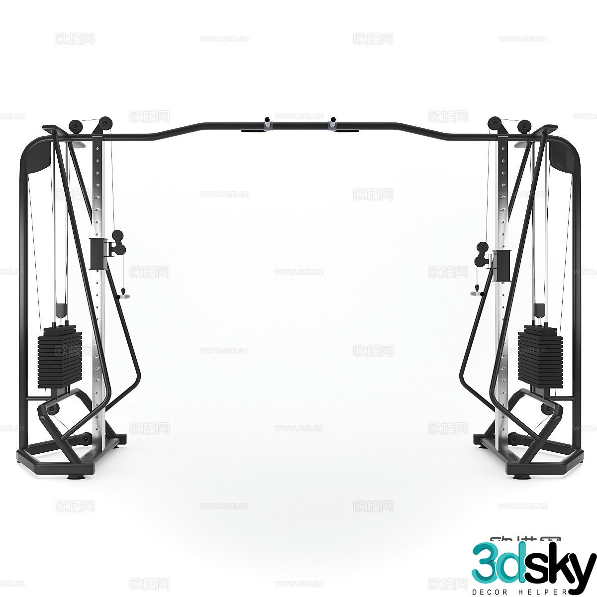 Fitness Equipment - Cable Cross Trainer 3d model